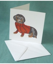 Dachshund in Jumper Card Dachshund in Jumper Card